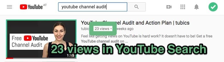 different youtube views in search