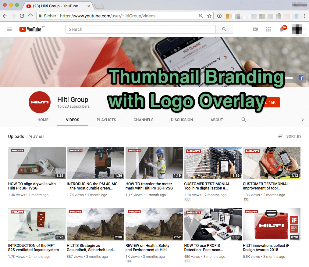 youtube thumbnail design brand channel