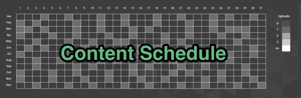 develop a content schedule to get more youtube subscribers