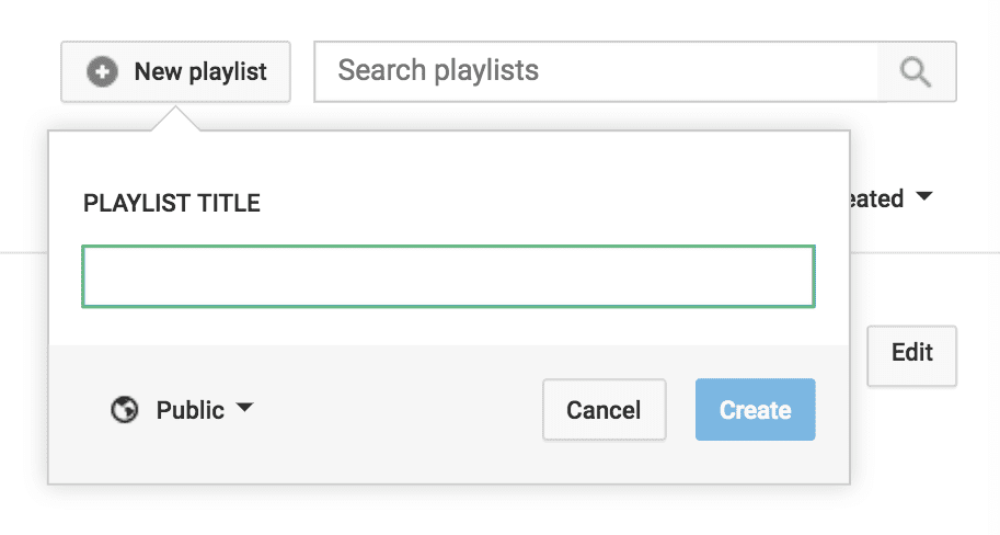 create a playlist on youtube for better video seo