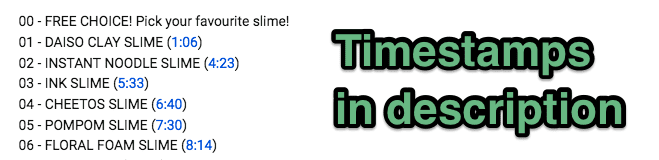 YouTube Video Description with timestamps