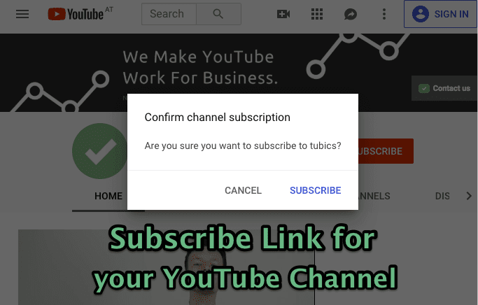 Subscribe Link for YouTube Channel