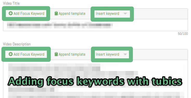 youtube description with focus keywords