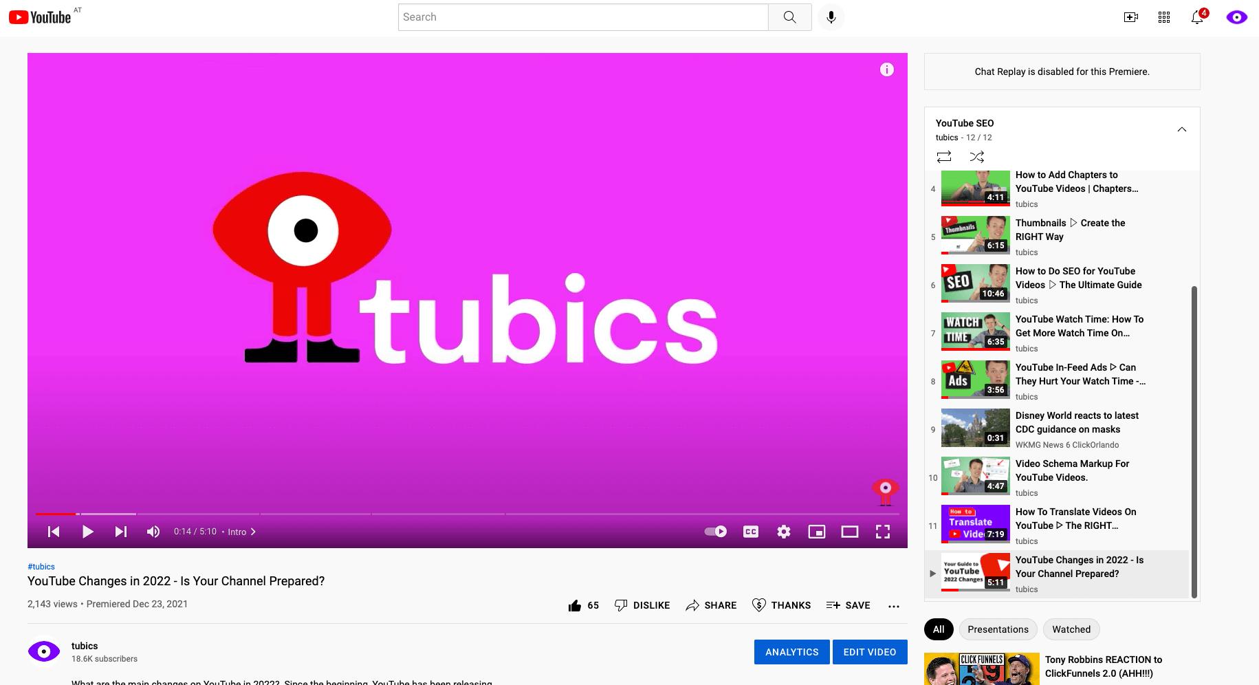 tubics playlists