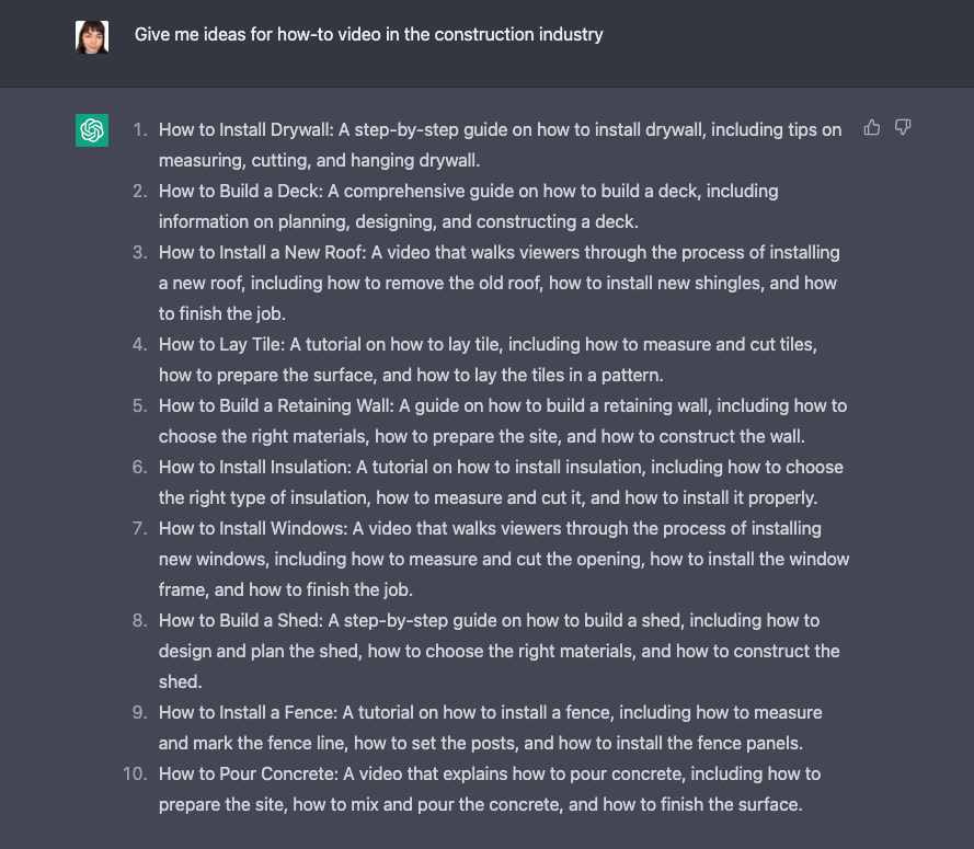 how to videos with chatgpt